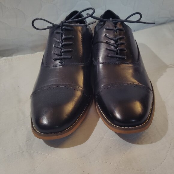 NEW Kenneth Cole Reaction Black Bradley Oxfords Shoes Size 9